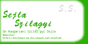 sejla szilagyi business card